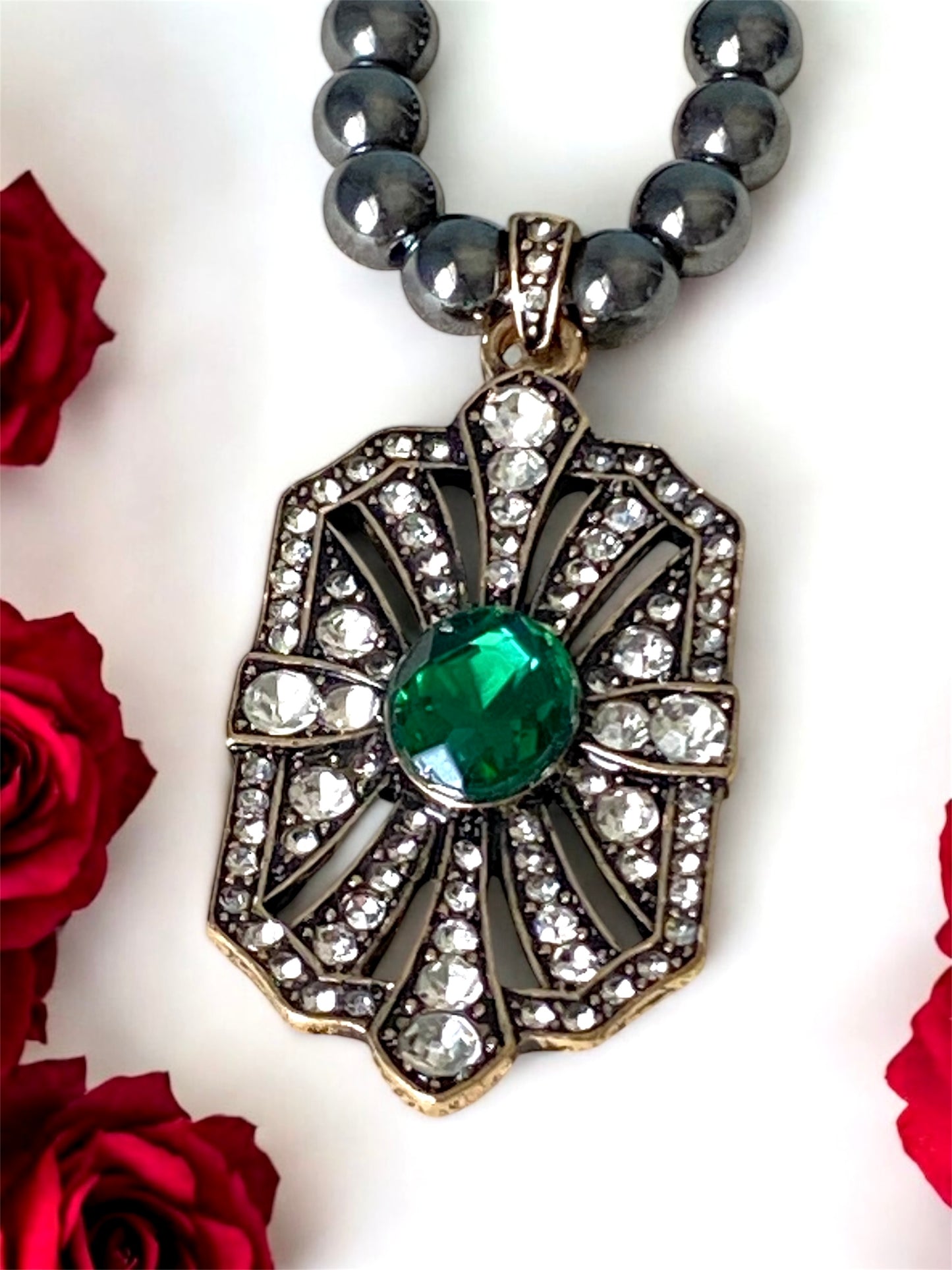 Steel Aura - Hematite Beaded Necklace