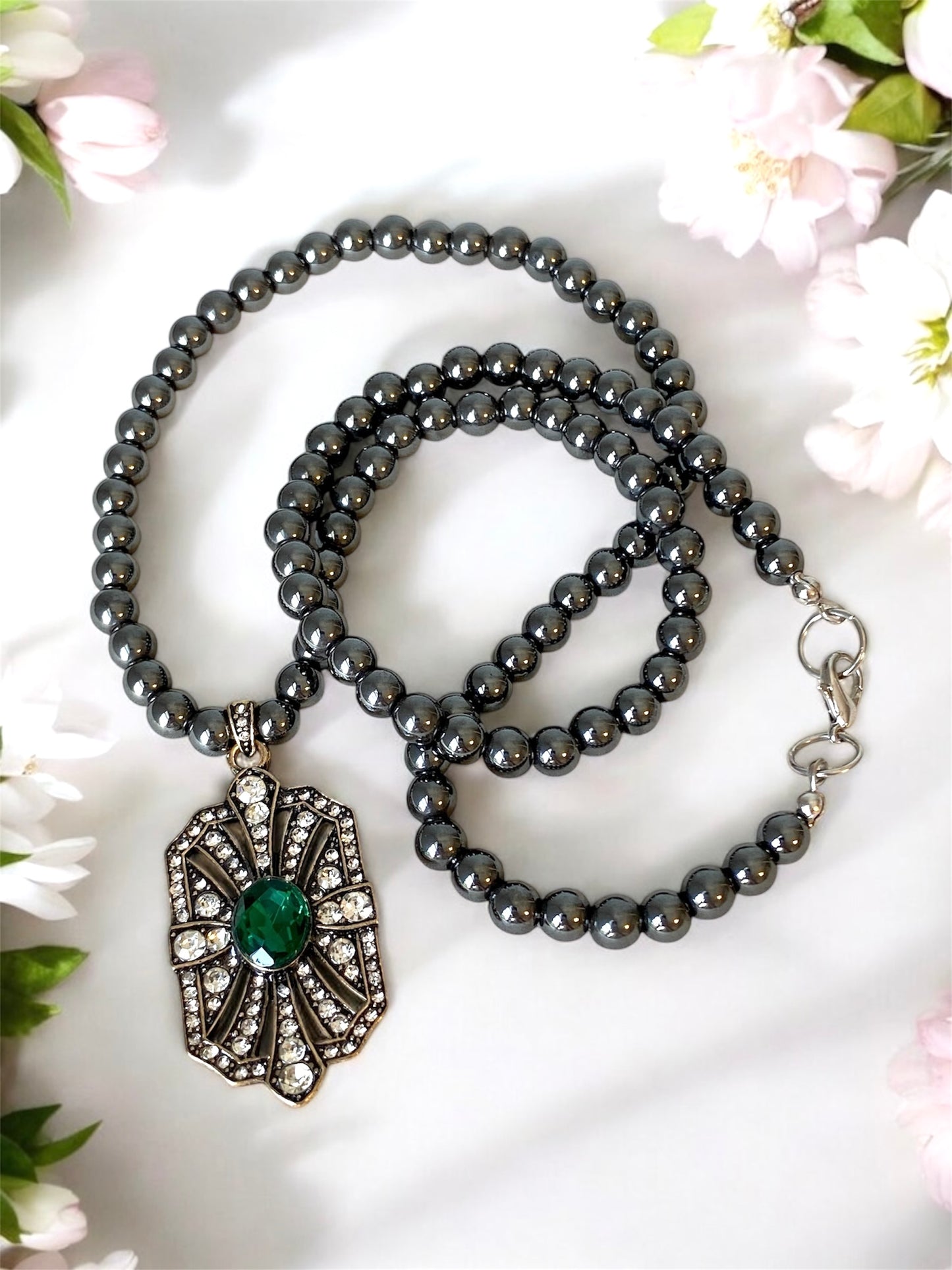 Steel Aura - Hematite Beaded Necklace
