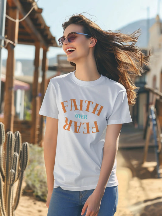 Faith Over Fear Tee (Orange)