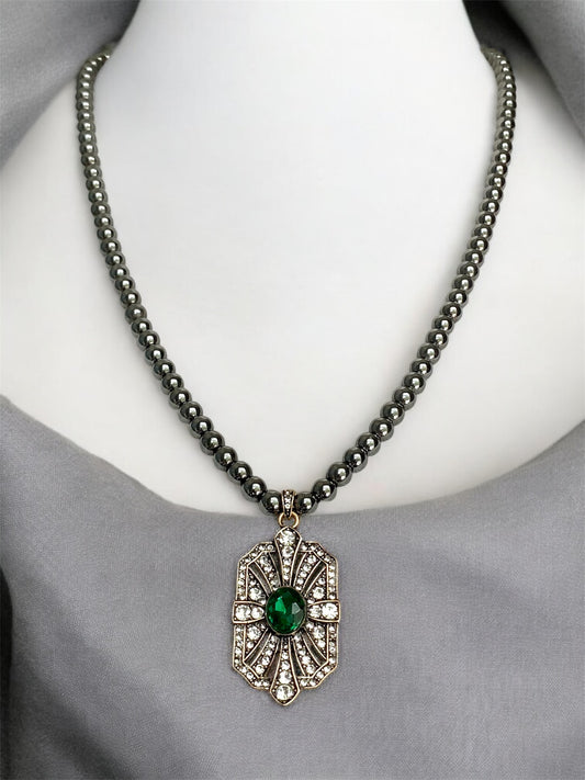 Steel Aura - Hematite Beaded Necklace