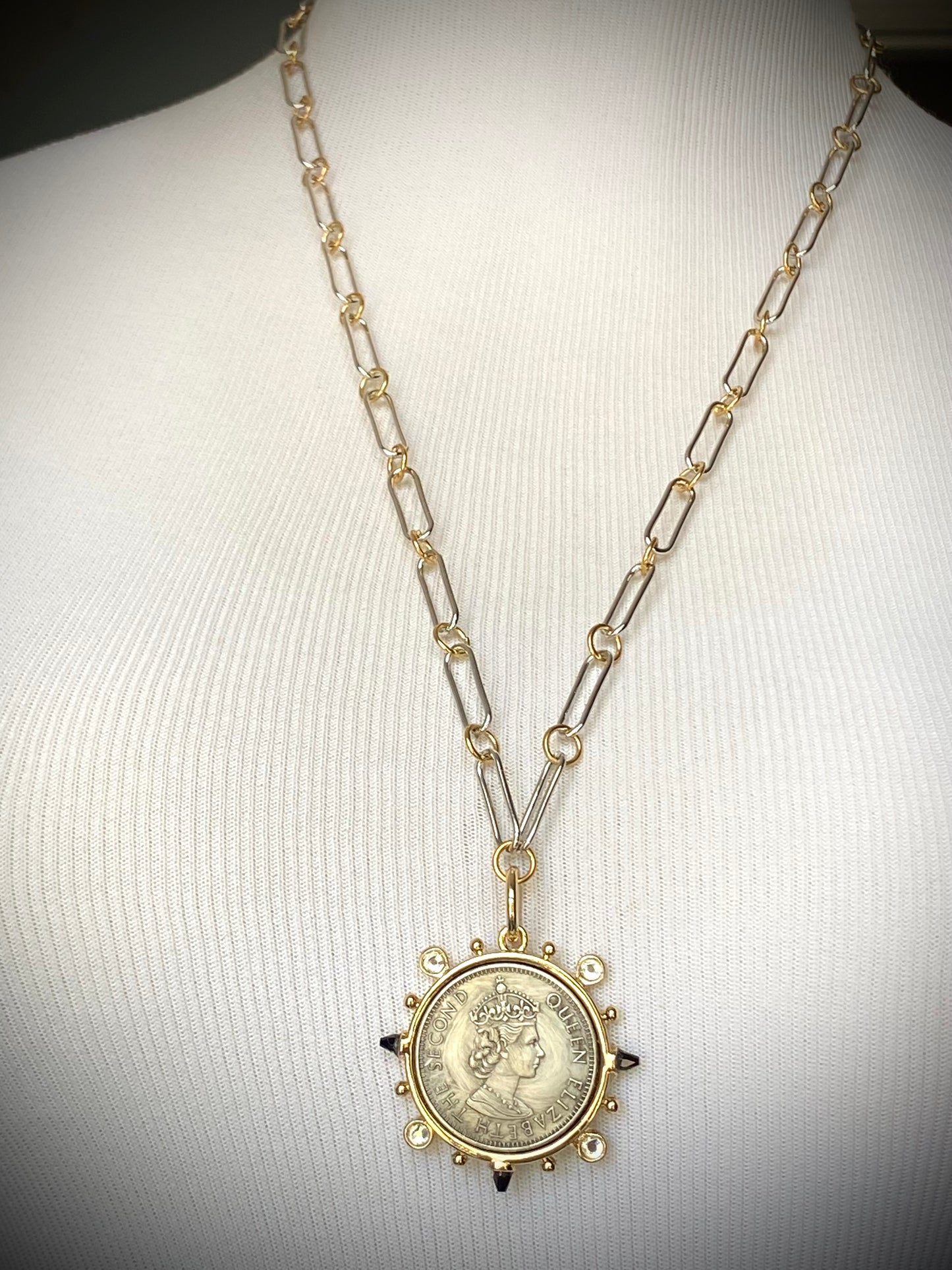 Queen Elizabeth II Coin Necklace