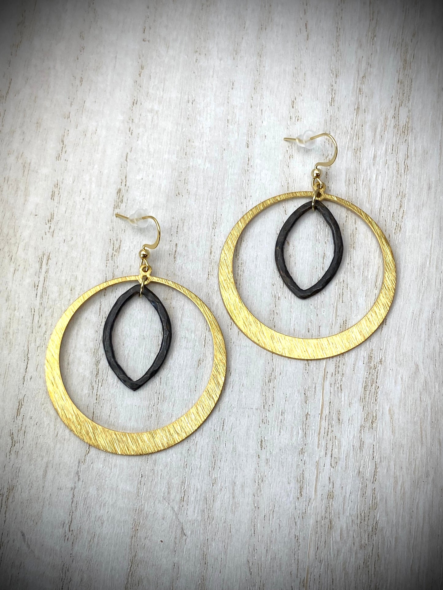 Brass Hoop Earrings