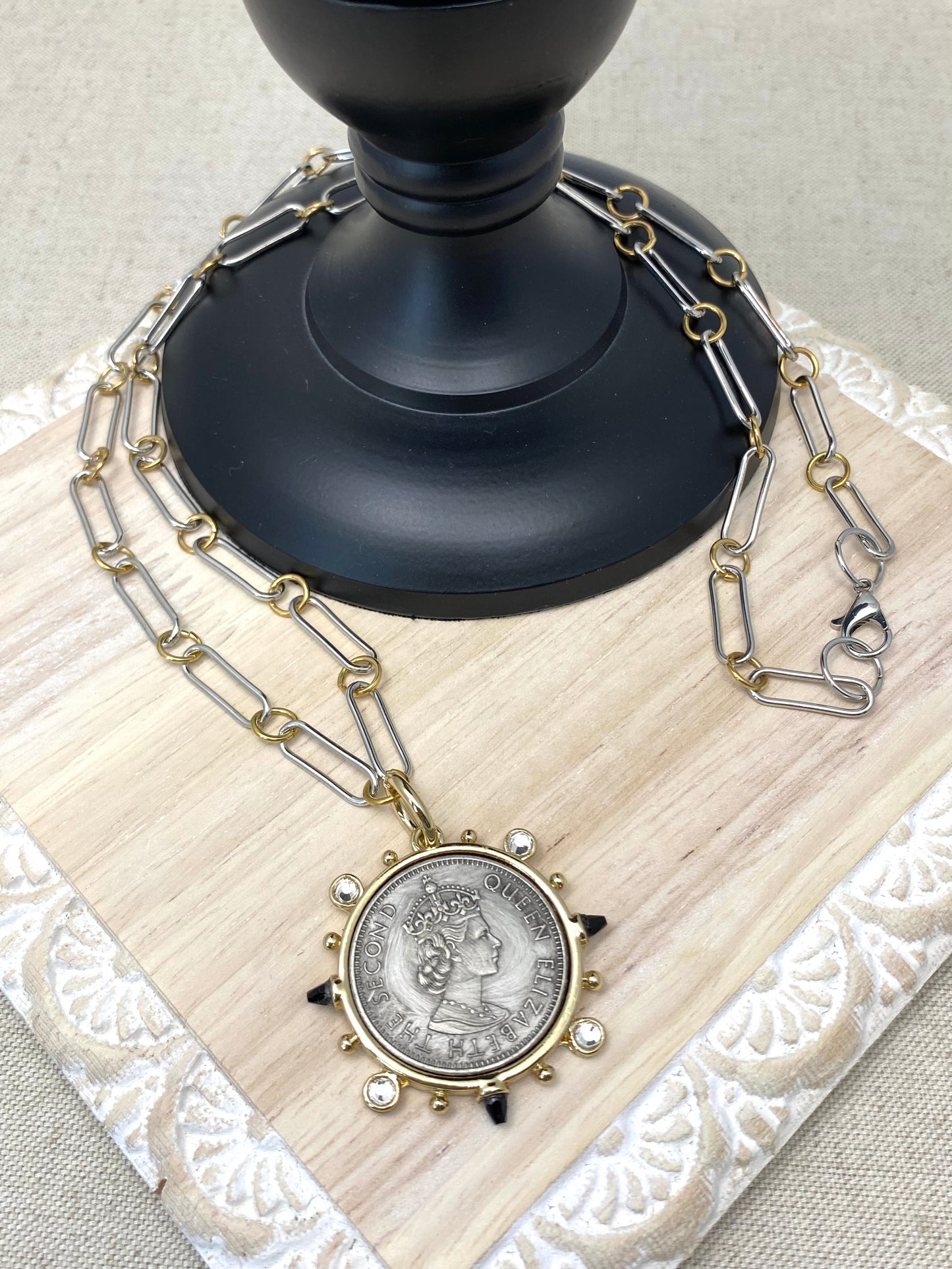 Queen Elizabeth II Coin Necklace