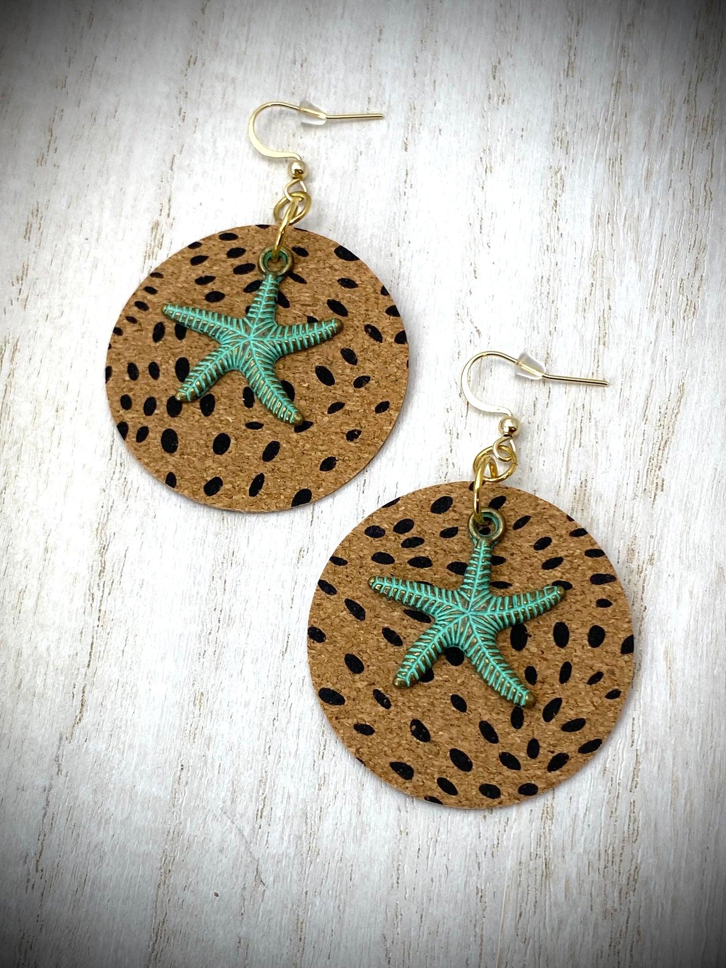 Cheetah Print Leather Earrings