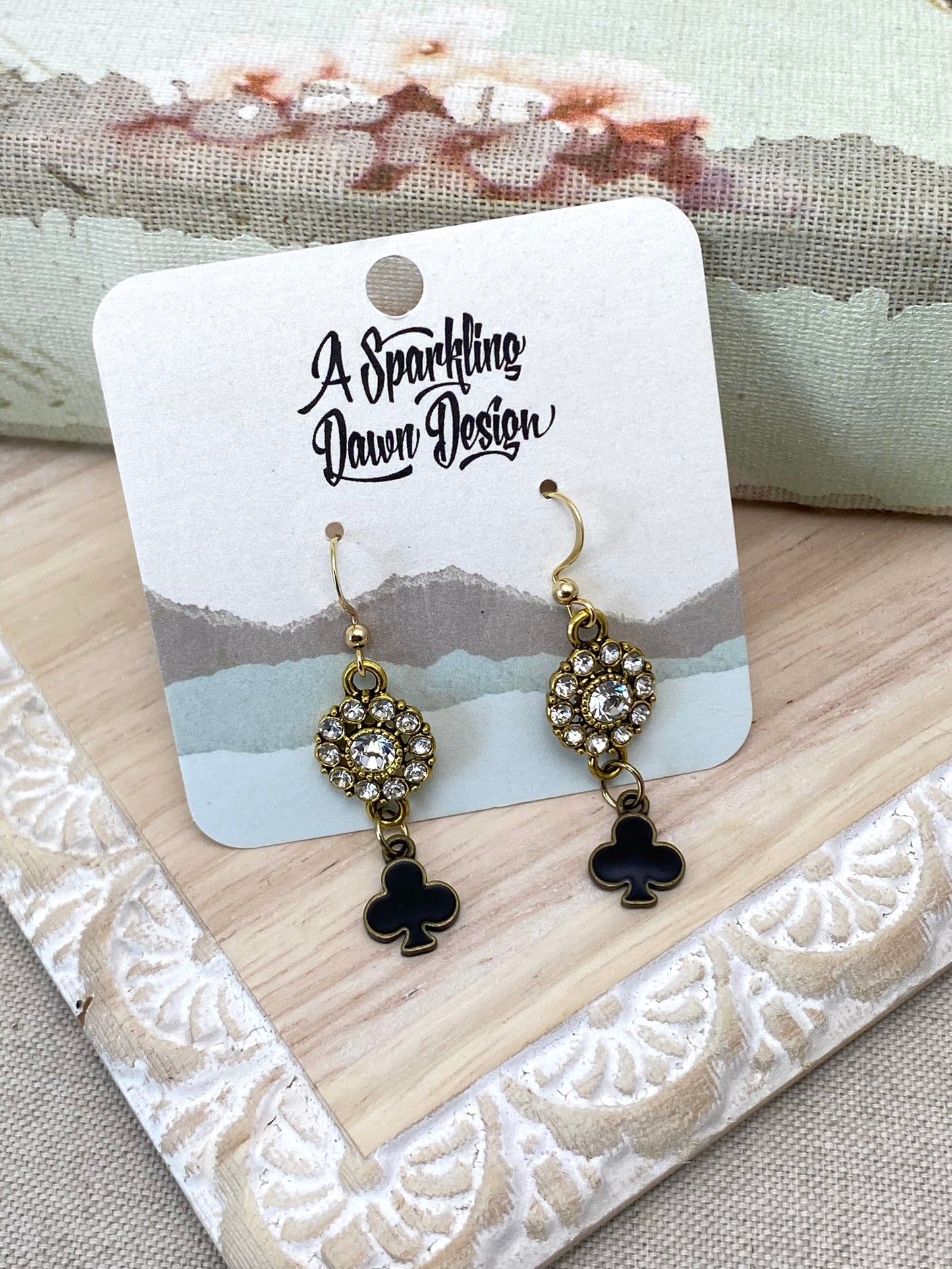 Rhinestone Charm Earrings