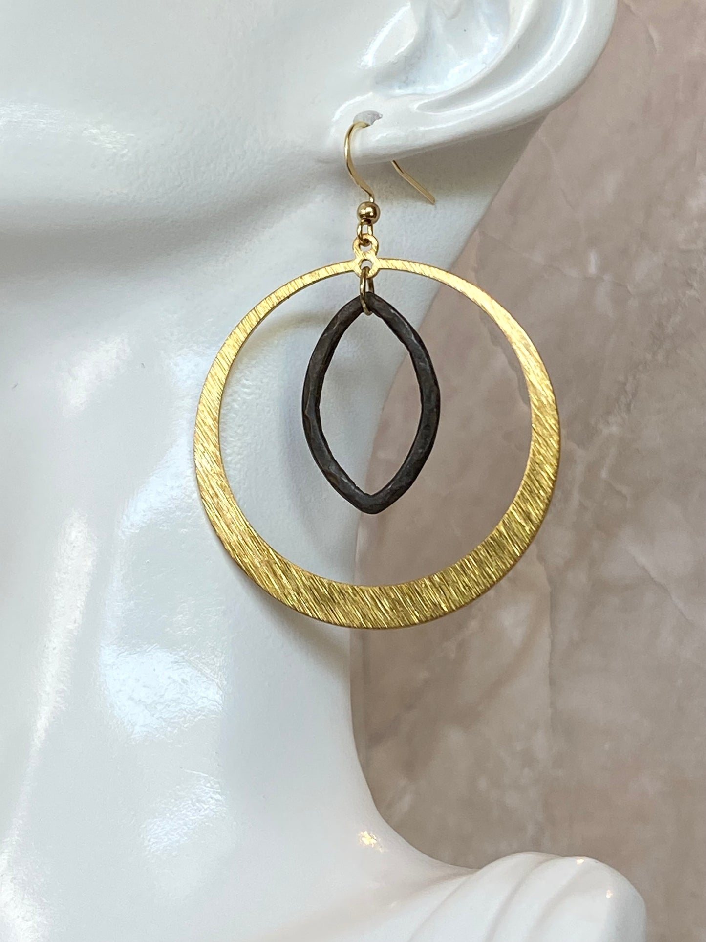 Brass Hoop Earrings