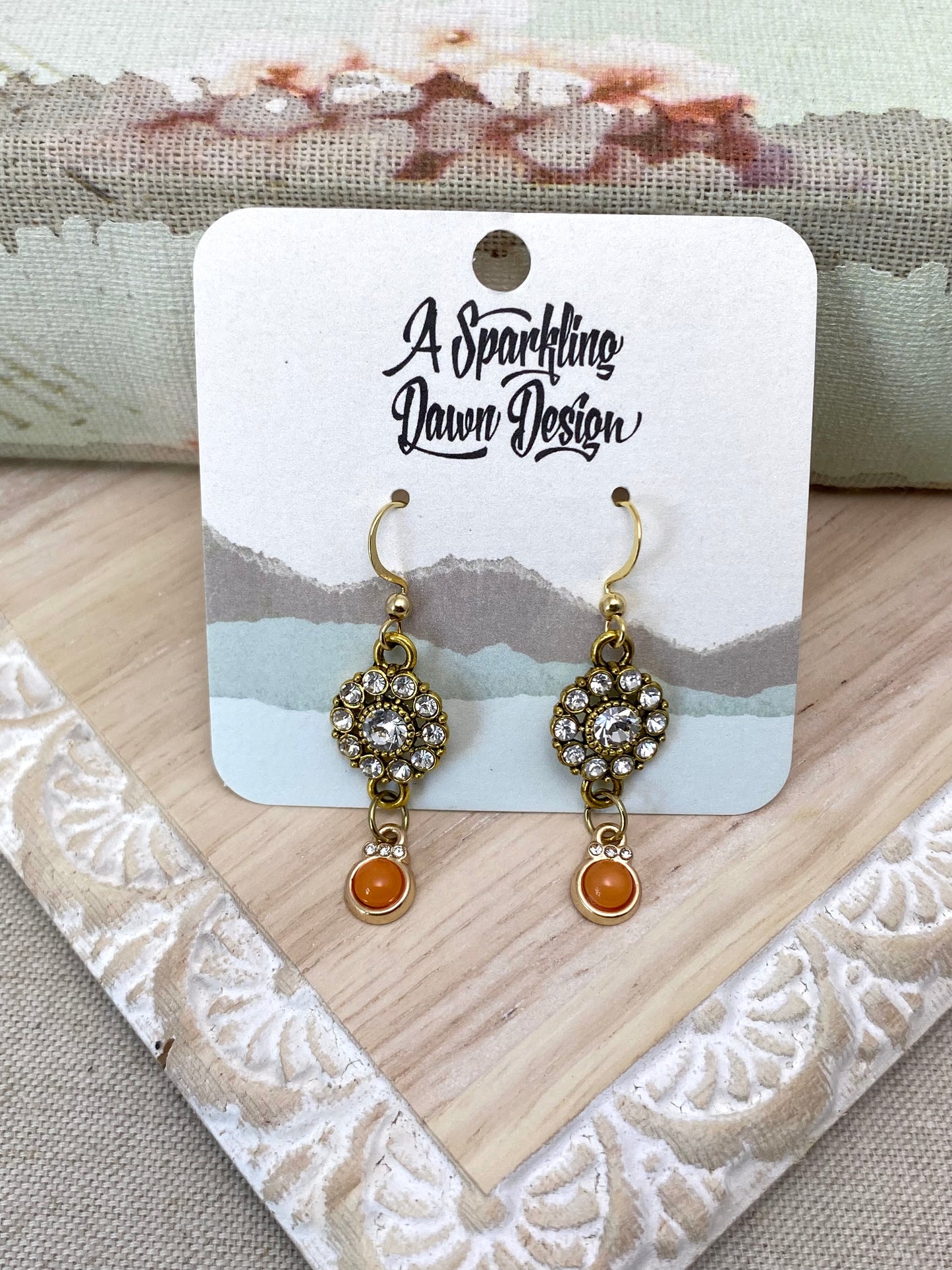 Rhinestone Charm Earrings