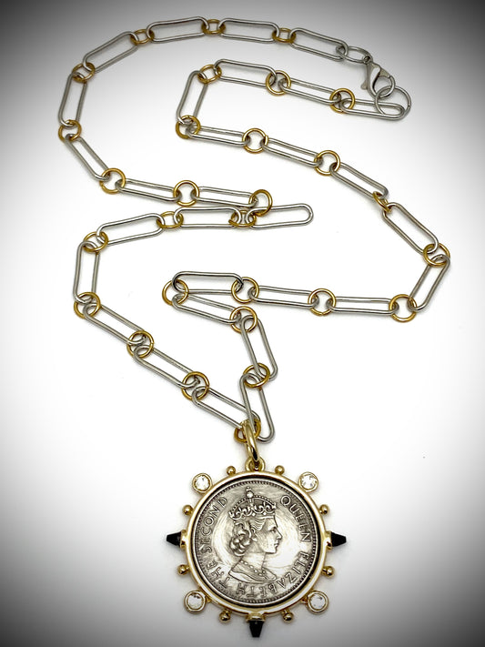 Queen Elizabeth II Coin Necklace