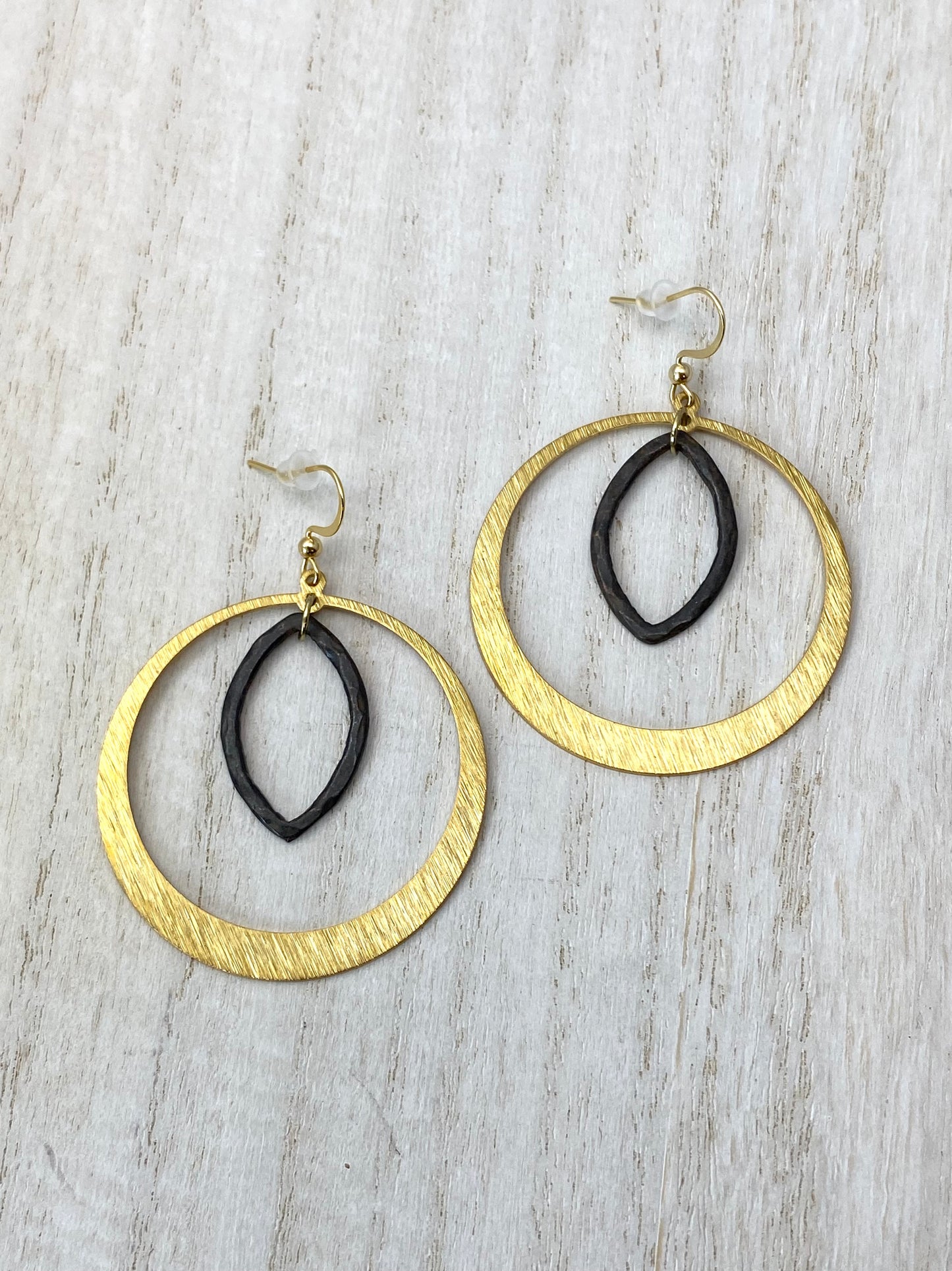 Brass Hoop Earrings