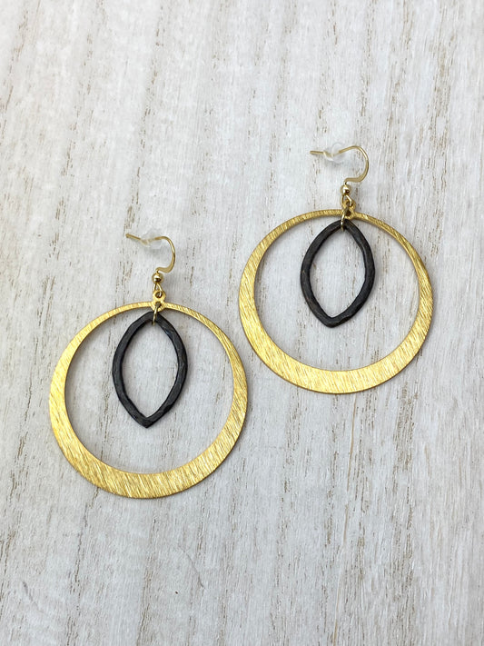 Brass Hoop Earrings