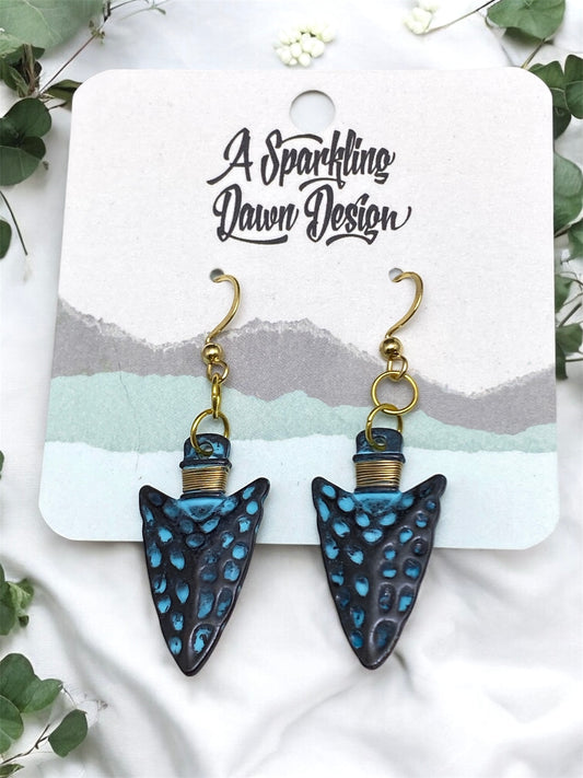 Patina Arrowhead Earrings
