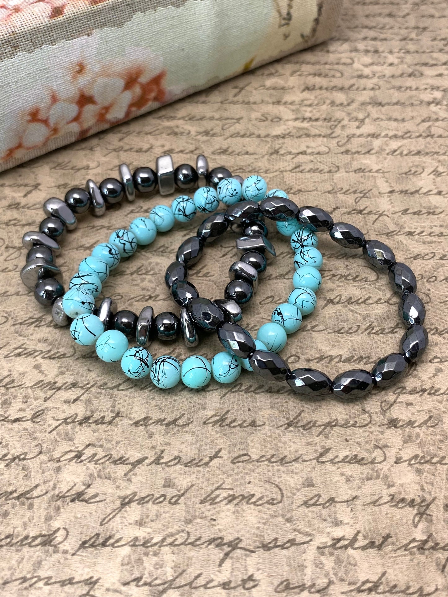 Hematite Bracelet Set