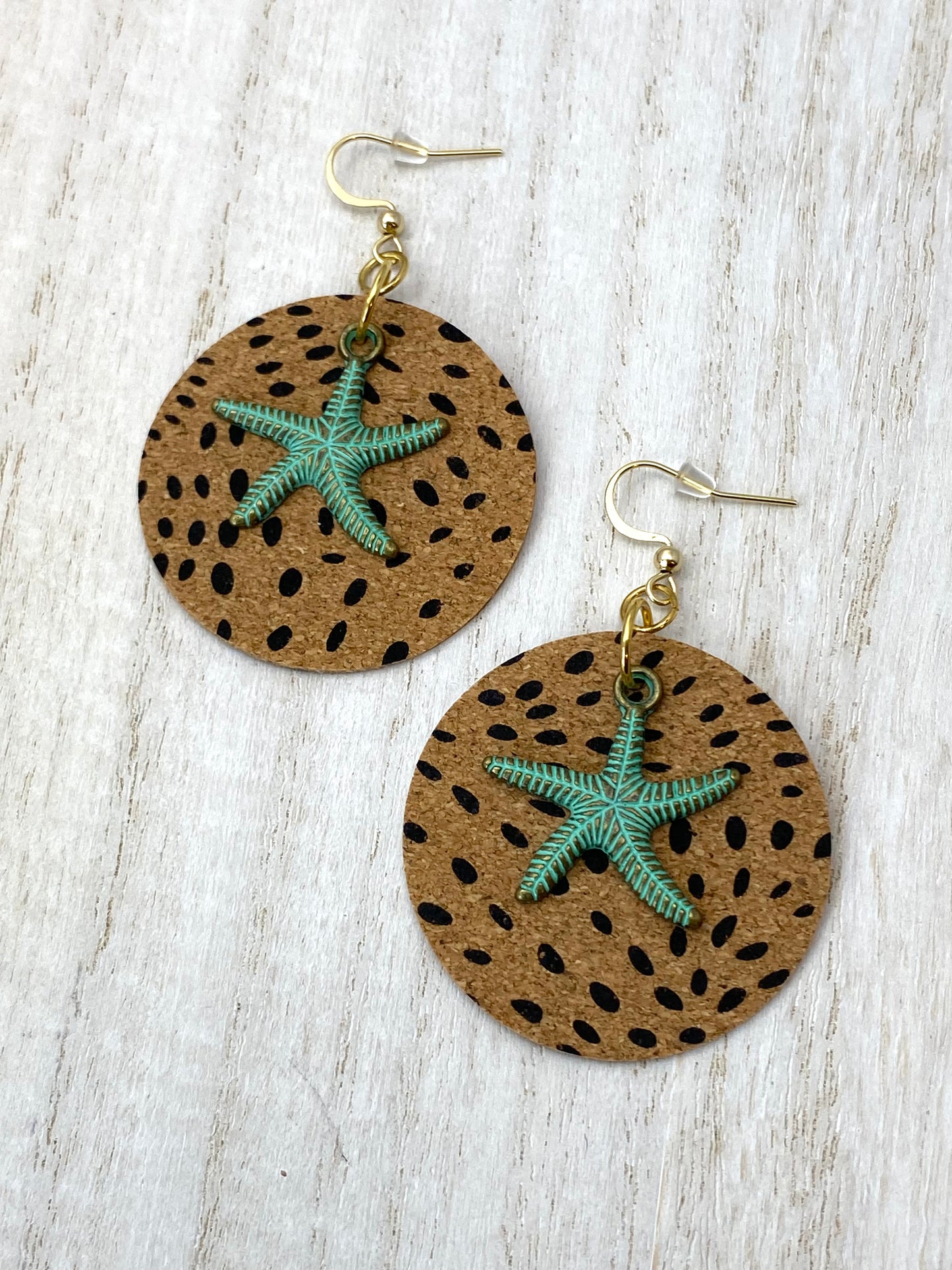 Cheetah Print Leather Earrings