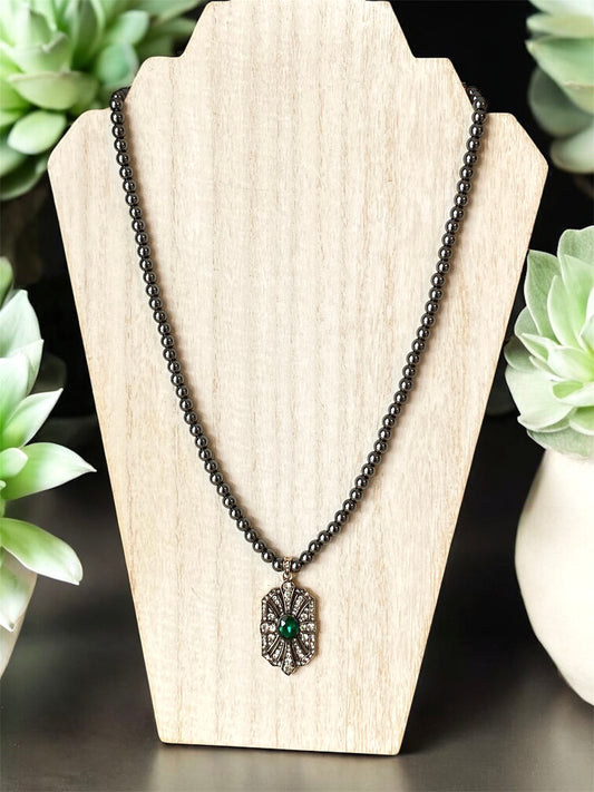 Steel Aura - Hematite Beaded Necklace