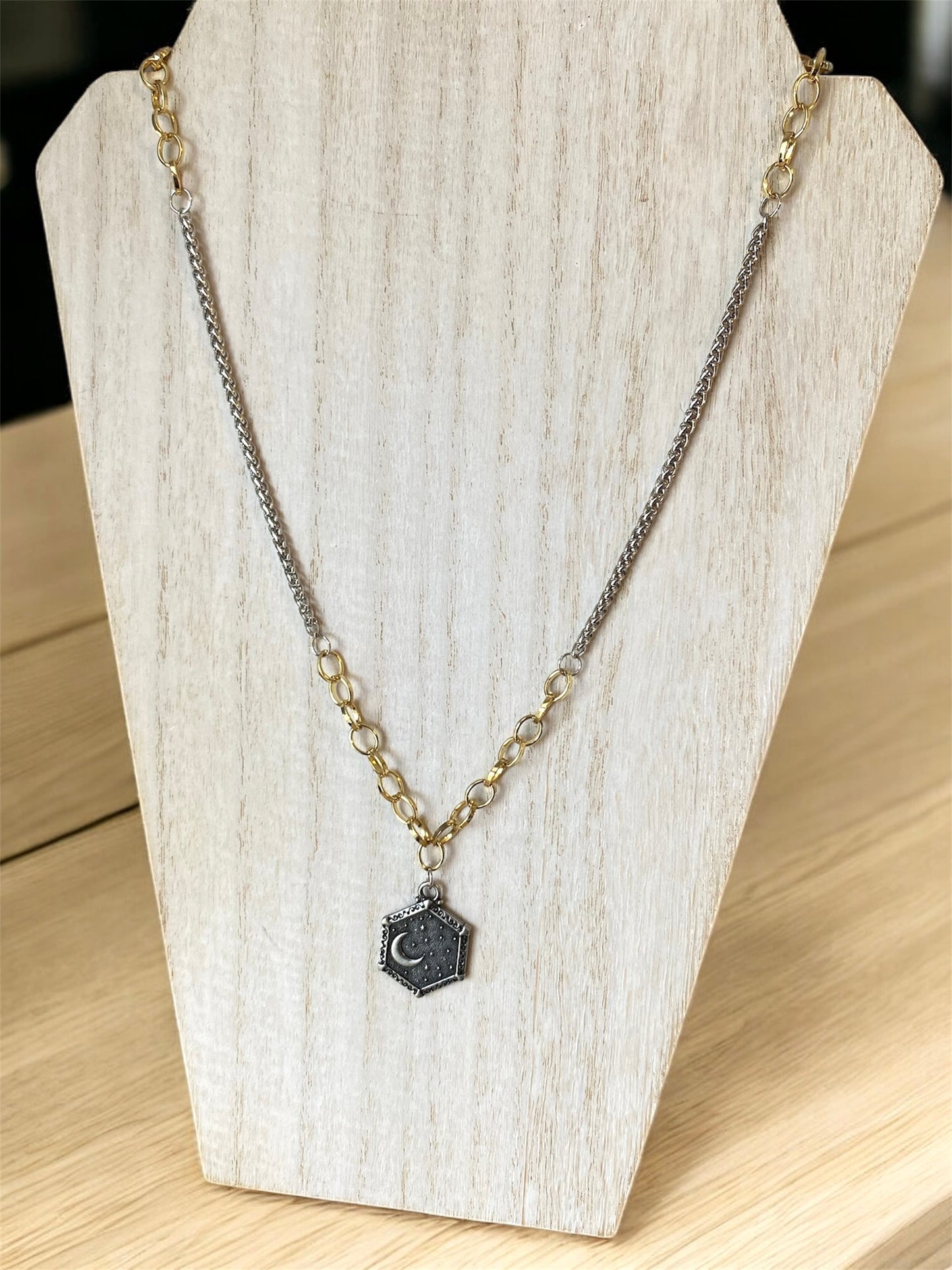 The Heavenly Lights Necklace - Gold & Silver Chain