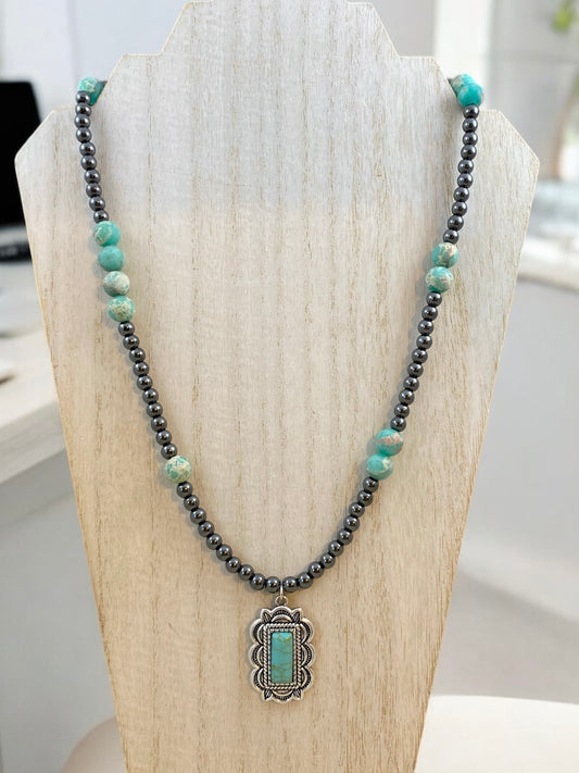 Gravity - Hematite Bead Necklace