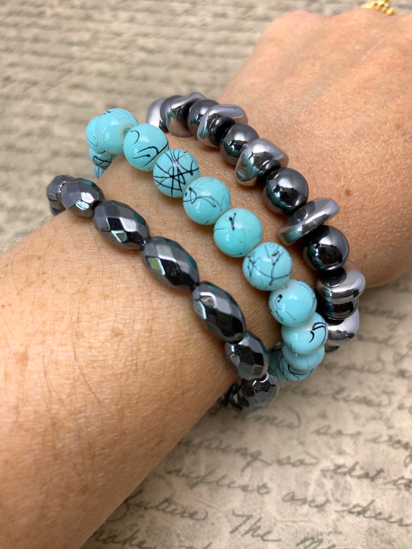 Hematite Bracelet Set