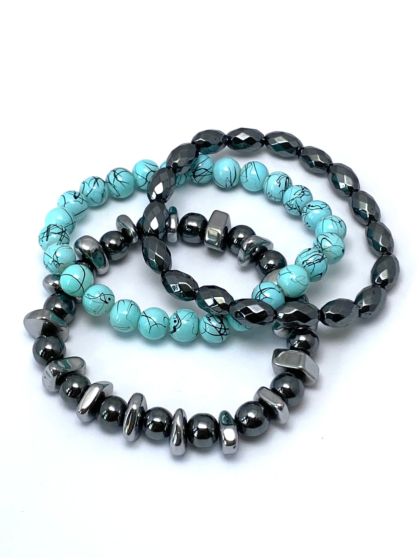 Hematite Bracelet Set