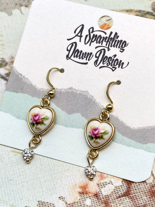 Floral Heart earrings