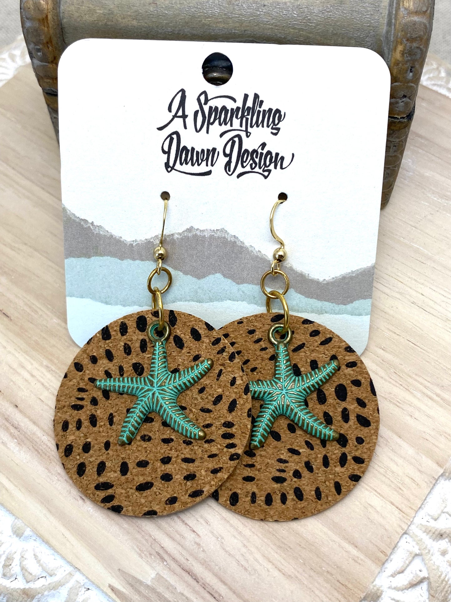 Cheetah Print Leather Earrings