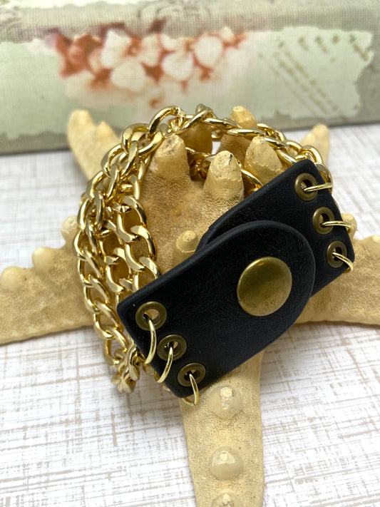 Leather Clasp Bracelet