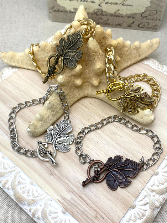 Leaf Clasp Bracelet