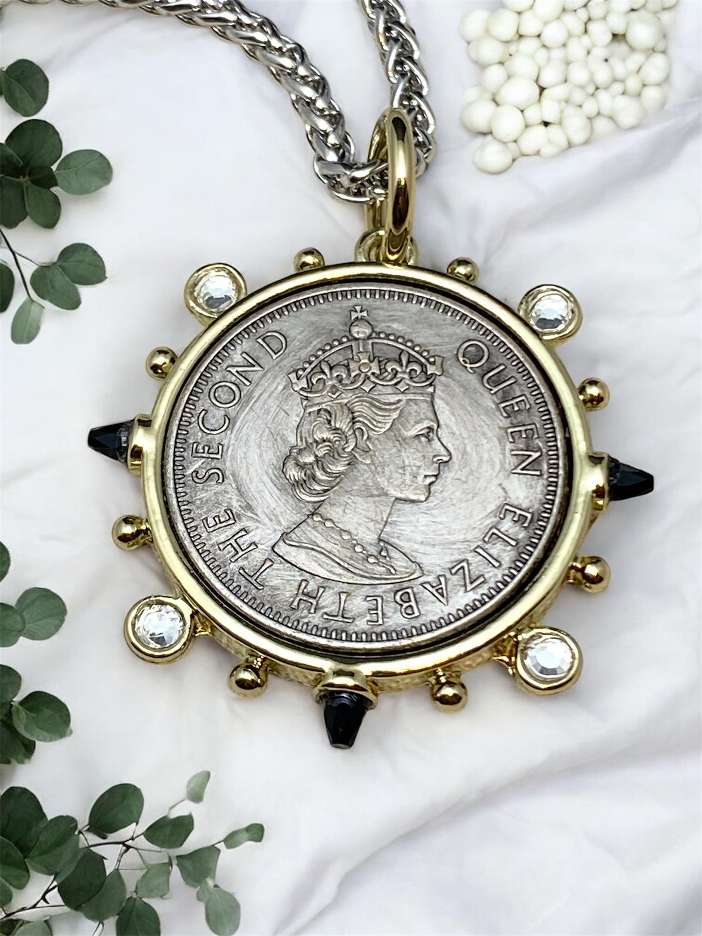 Queen Elizabeth II Coin Necklace