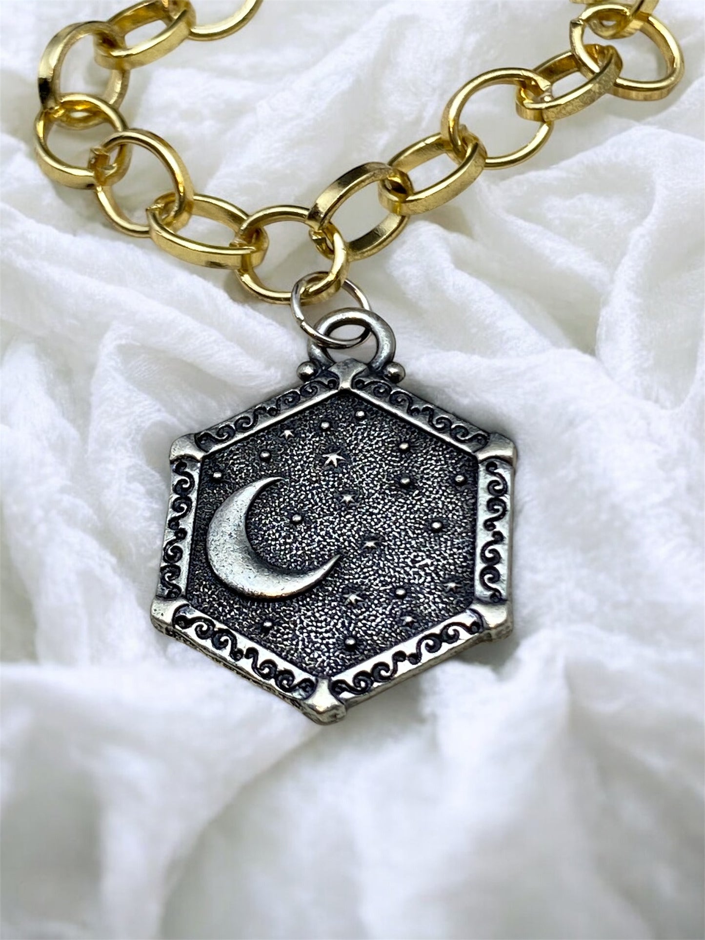 The Heavenly Lights Necklace - Gold & Silver Chain