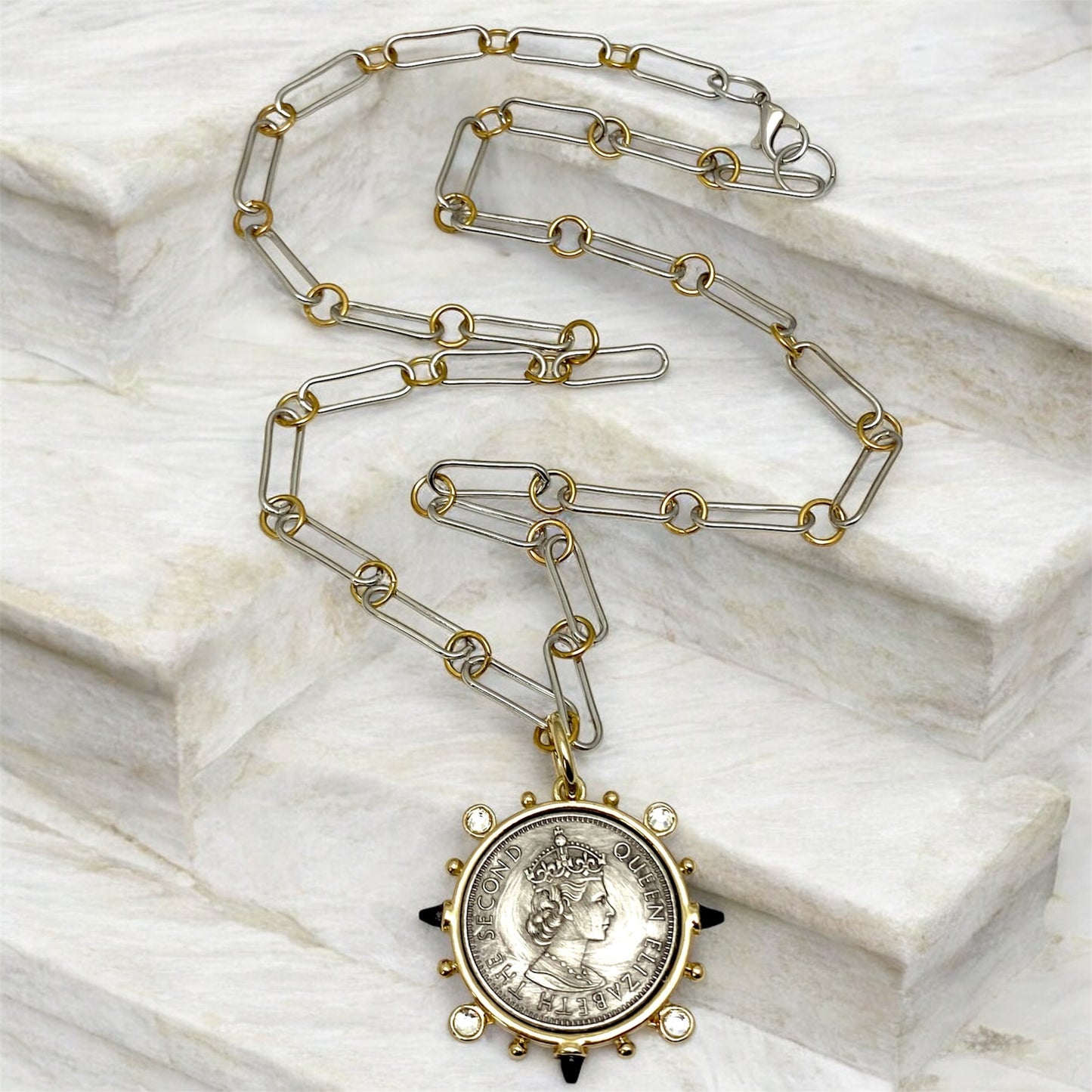 Queen Elizabeth II Coin Necklace