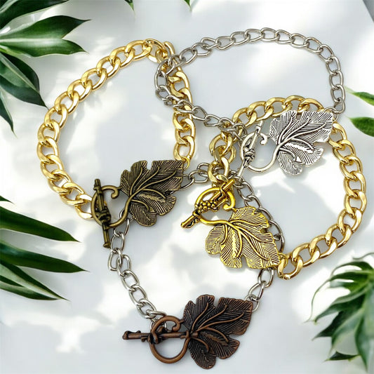 Leaf Clasp Bracelet