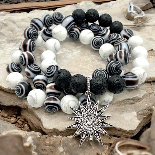 Pave Star Bracelet Set