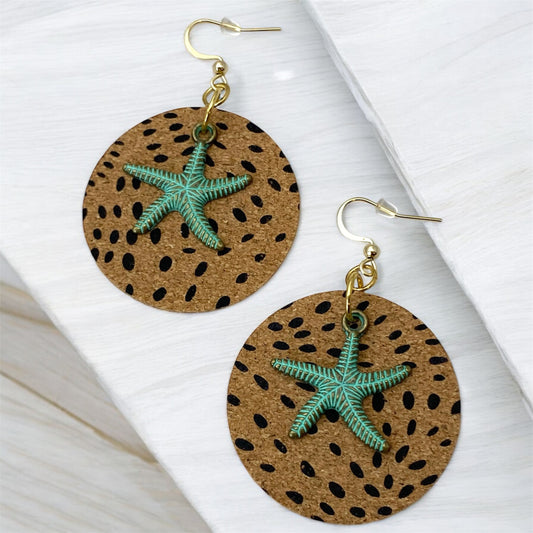 Cheetah Print Leather Earrings