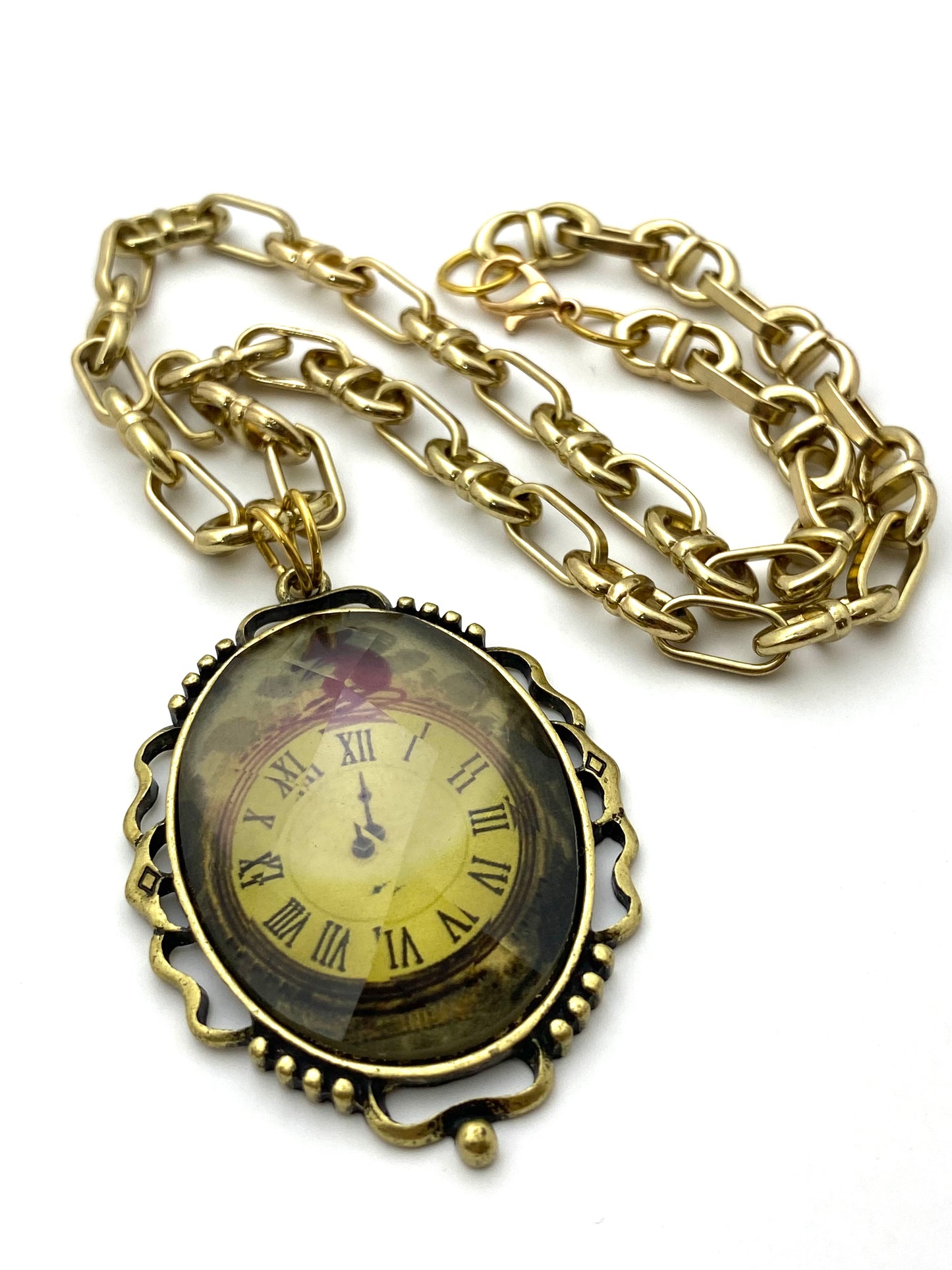 Prism Clock Necklace