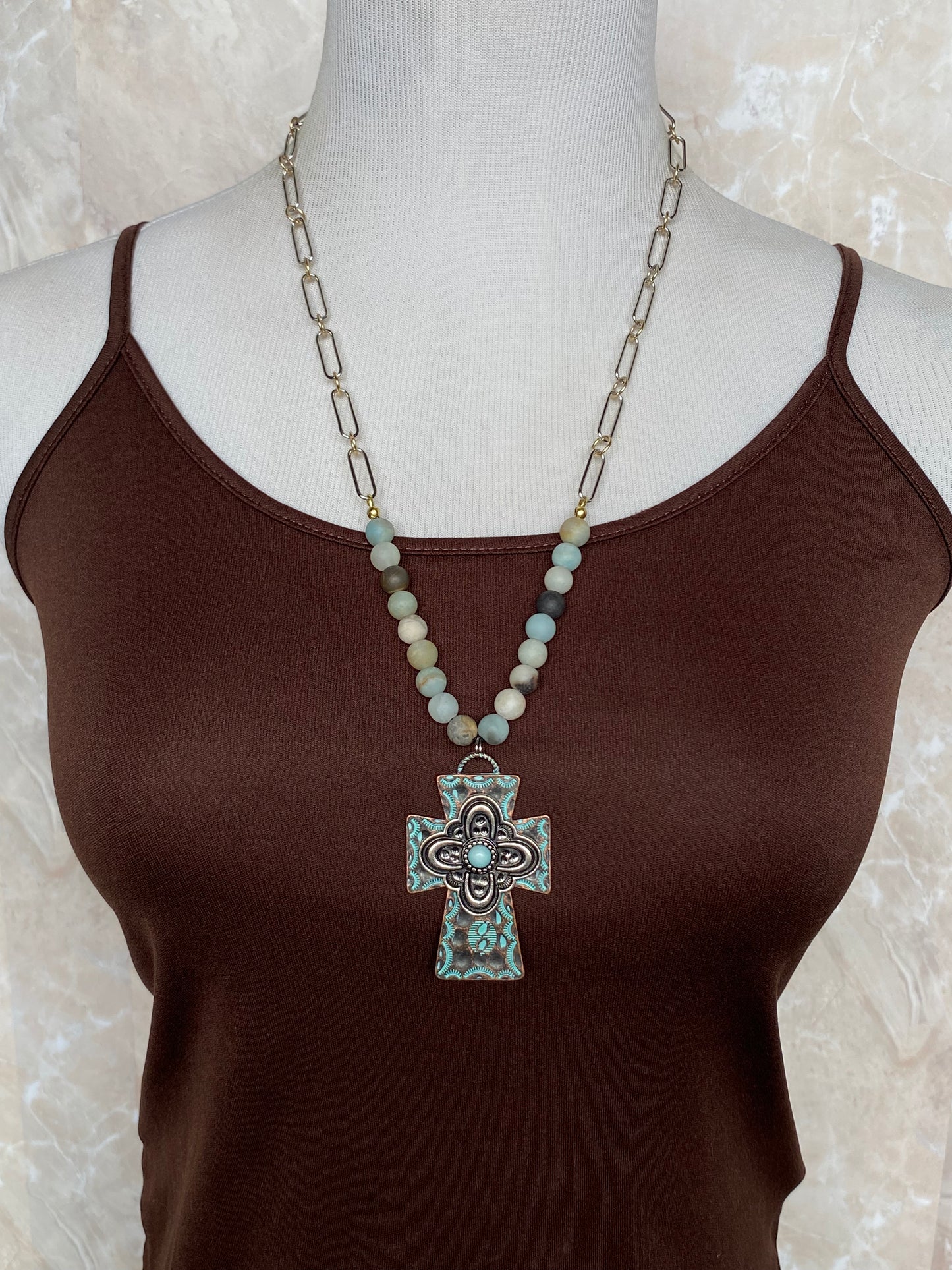 Amazonite Bead Necklace