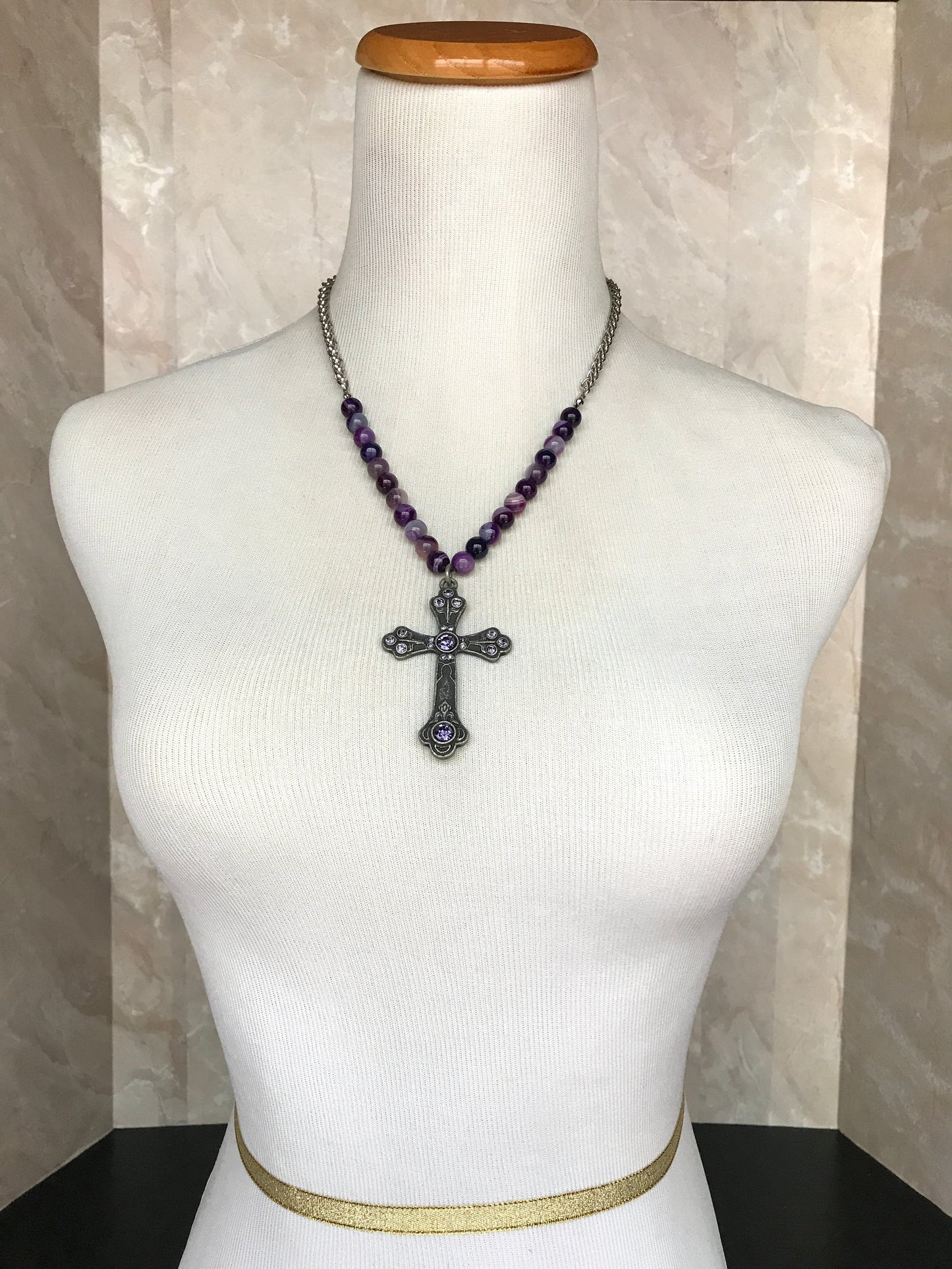 Purple Agate Necklace